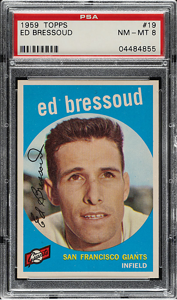 1959 Topps #19 Ed Bressoud PSA NM-MT 8
