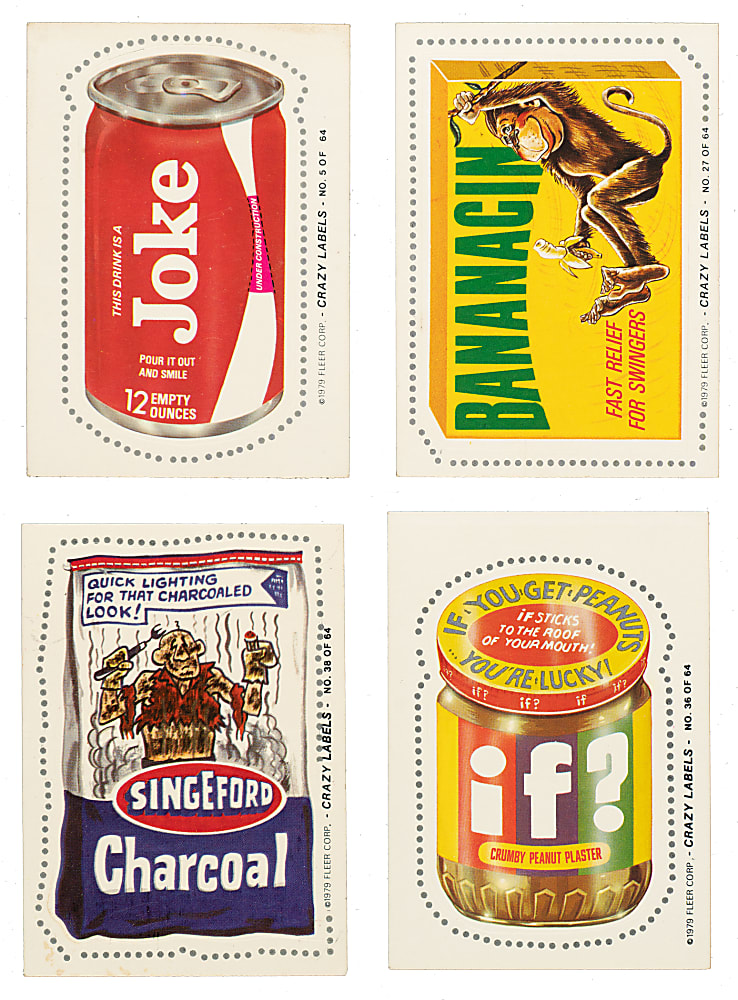1979 Fleer "Crazy Labels" Complete Set (64)
