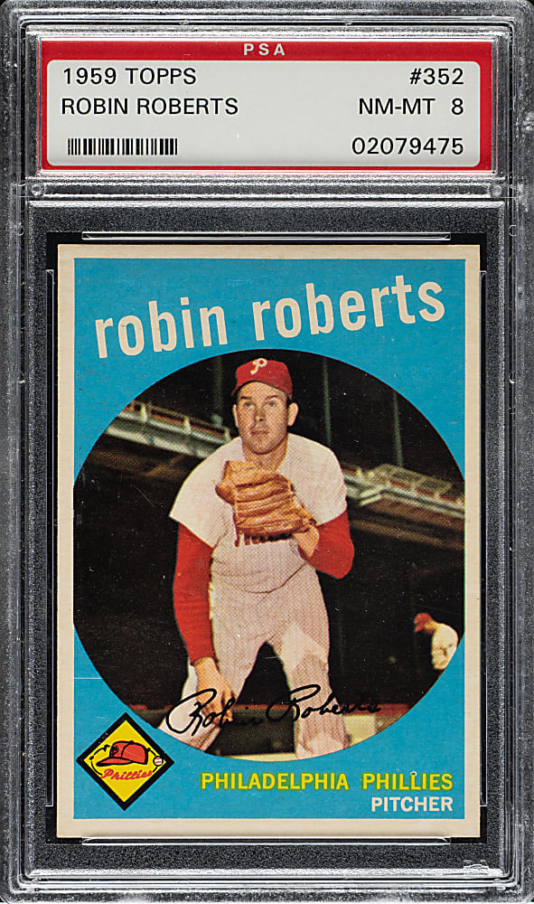 1959 Topps #352 Robin Roberts PSA NM-MT 8
