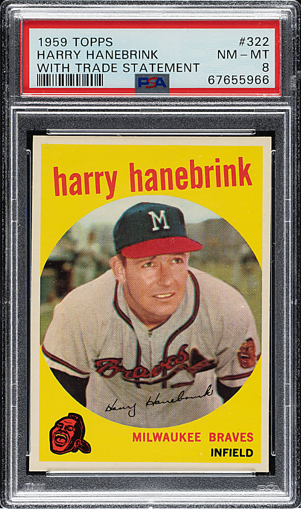 1959 Topps #322 Harry Hanebrink PSA NM-MT 8