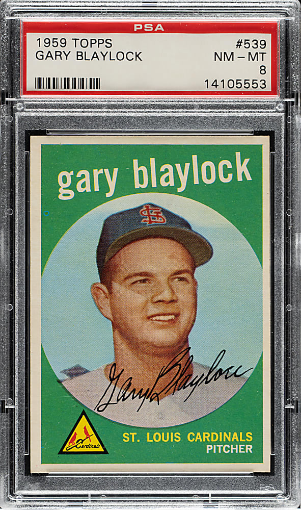 1959 Topps #539 Gary Blaylock PSA NM-MT 8