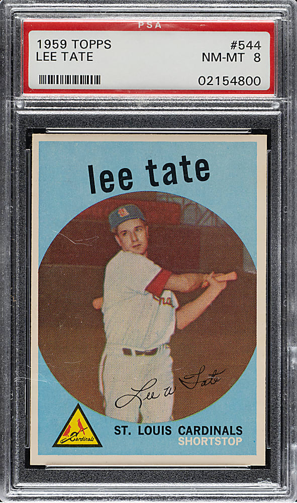 1959 Topps #544 Lee Tate PSA NM-MT 8
