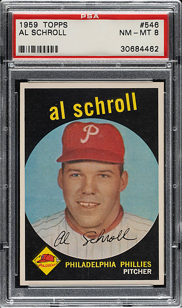 1959 Topps #546 Al Schroll PSA NM-MT 8