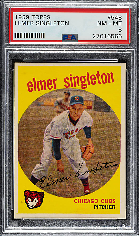 1959 Topps #548 Elmer Singleton PSA NM-MT 8