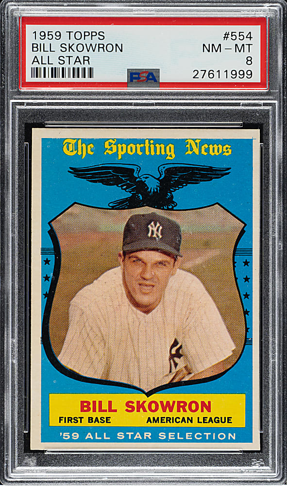 1959 Topps #554 Bill Skowron All-Star PSA NM-MT 8