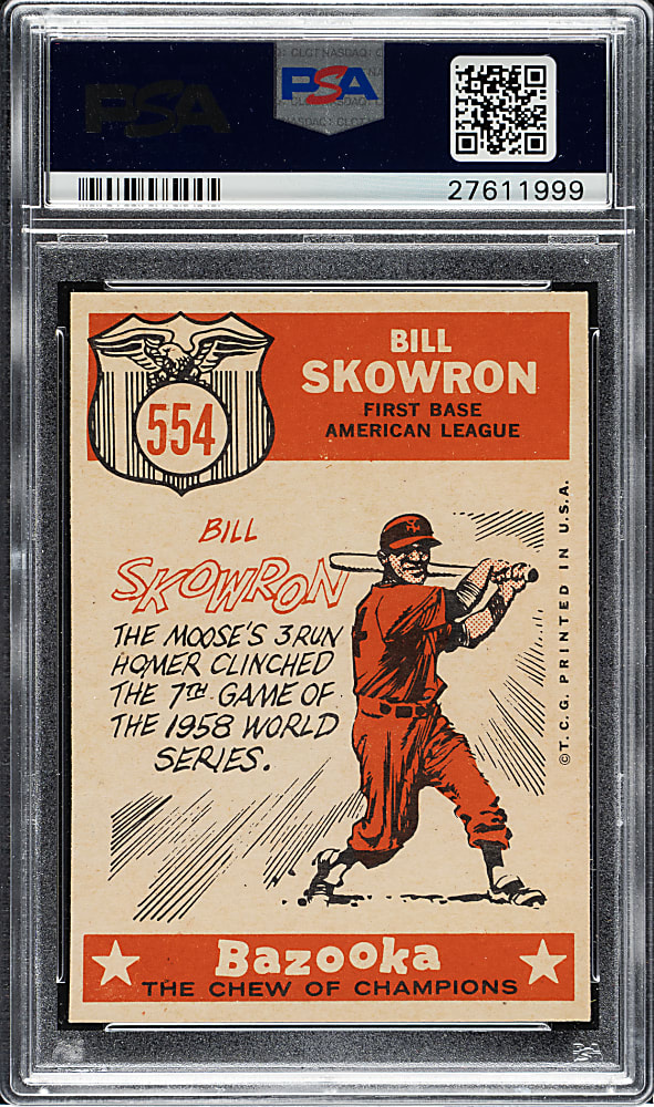 1959 Topps #554 Bill Skowron All-Star PSA NM-MT 8