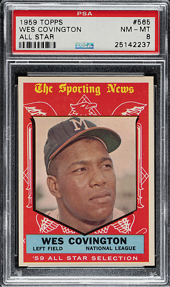 1959 Topps #565 Wes Covington All-Star PSA NM-MT 8