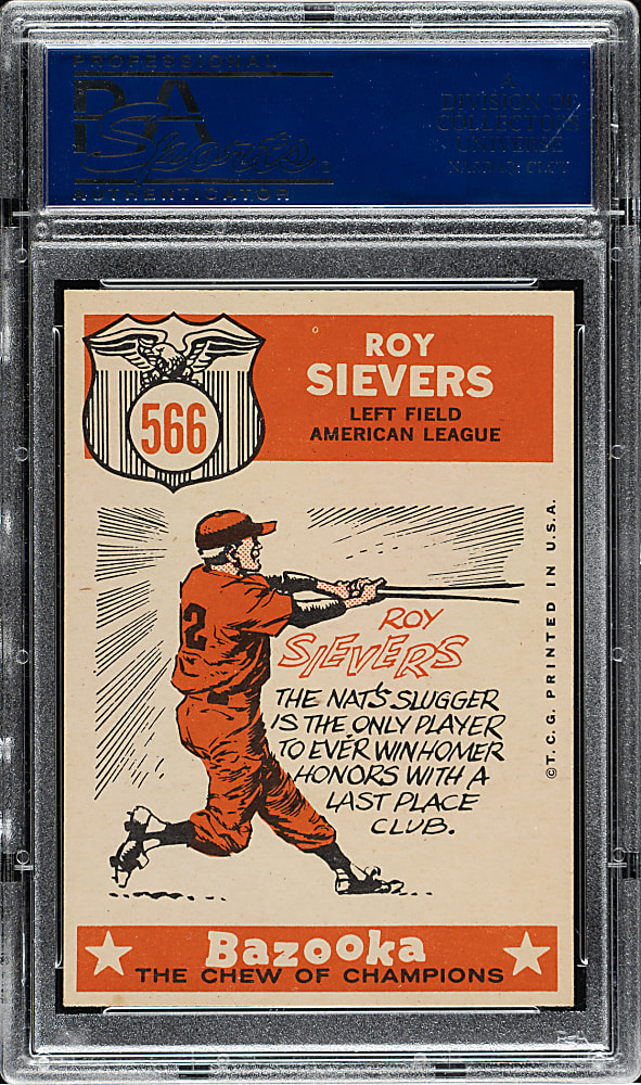 1959 Topps #566 Roy Sievers All-Star PSA NM-MT 8
