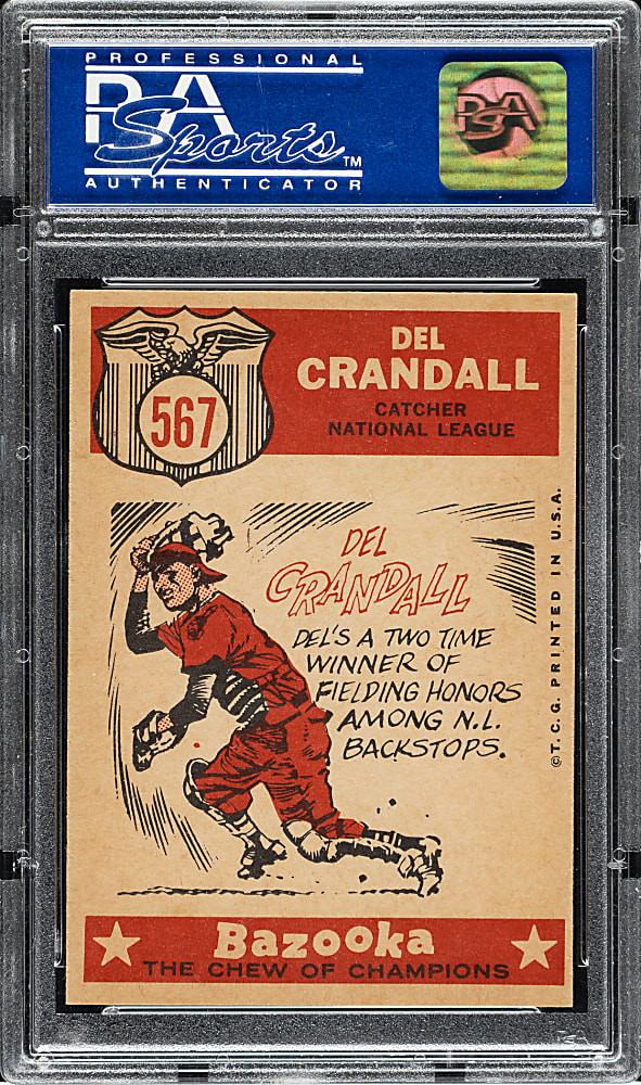 1959 Topps #567 Del Crandall All-Star PSA NM-MT 8
