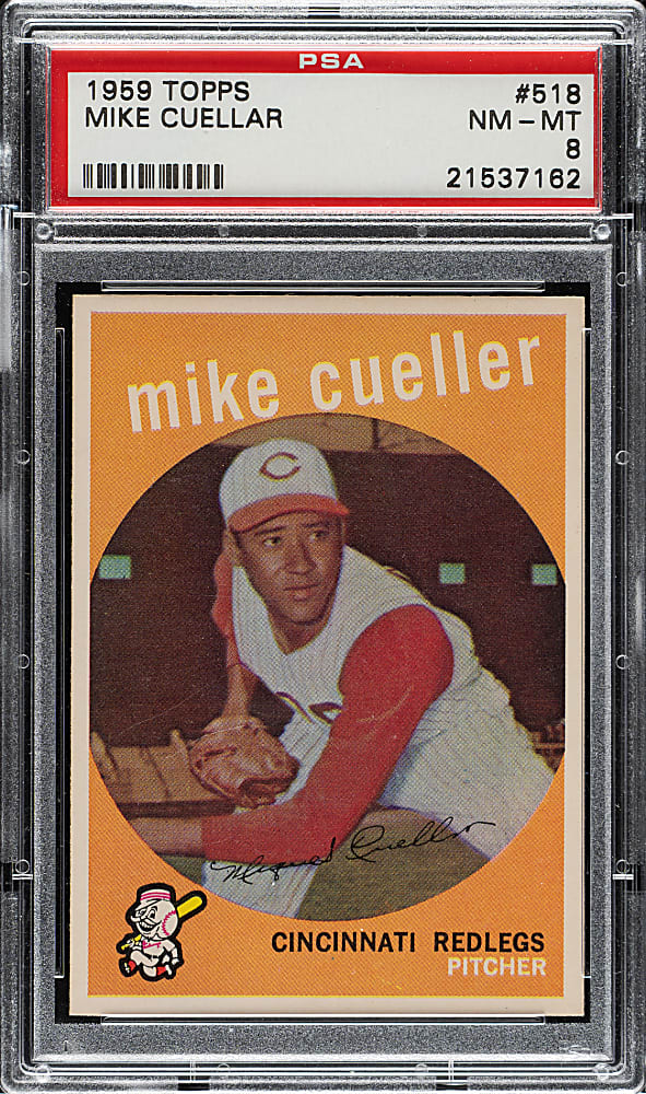 1959 Topps #518 Mike Cuellar PSA NM-MT 8
