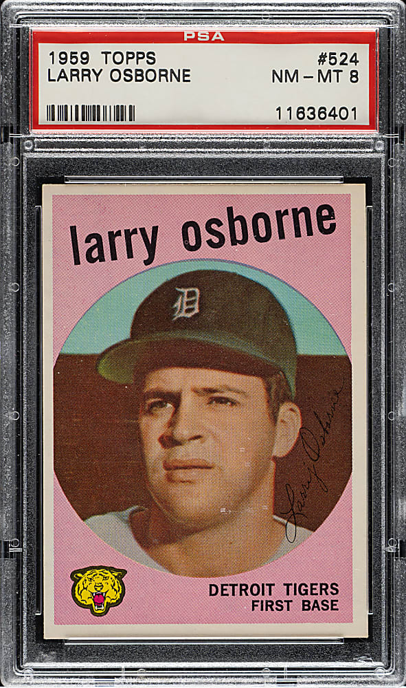 1959 Topps #524 Larry Osborne PSA NM-MT 8