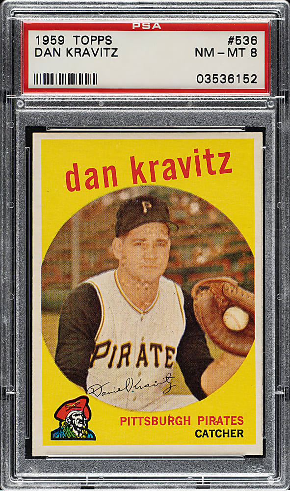 1959 Topps #536 Dan Kravitz PSA NM-MT 8