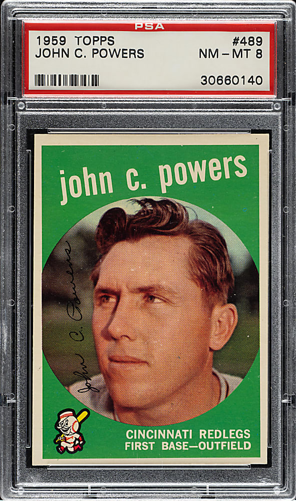 1959 Topps #489 John C. Powers PSA NM-MT 8