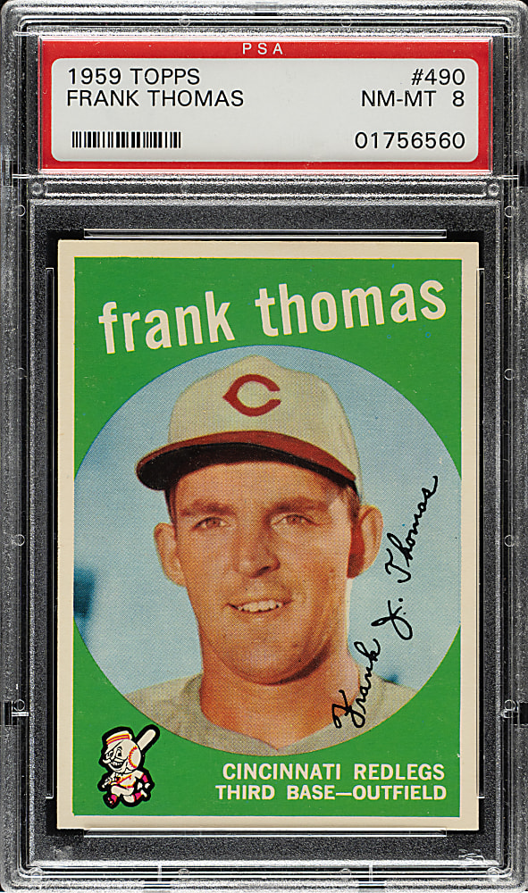 1959 Topps #490 Frank Thomas PSA NM-MT 8