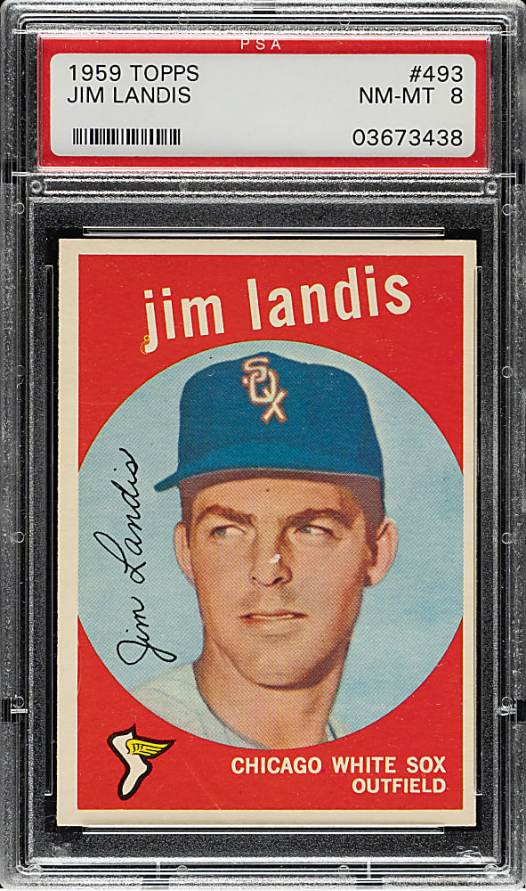 1959 Topps #493 Jim Landis PSA NM-MT 8