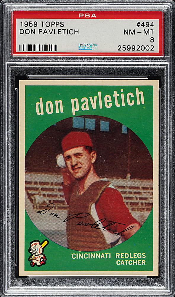 1959 Topps #494 Don Pavletich PSA NM-MT 8