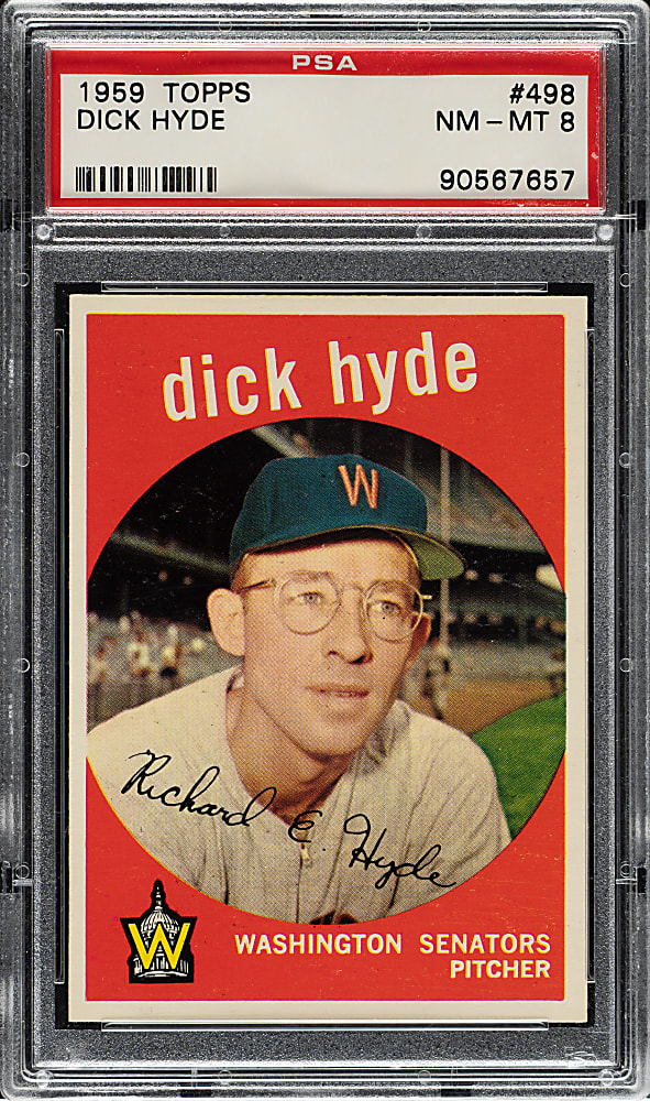 1959 Topps #498 Dick Hyde PSA NM-MT 8