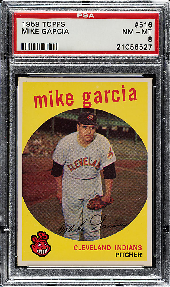 1959 Topps #516 Mike Garcia PSA NM-MT 8