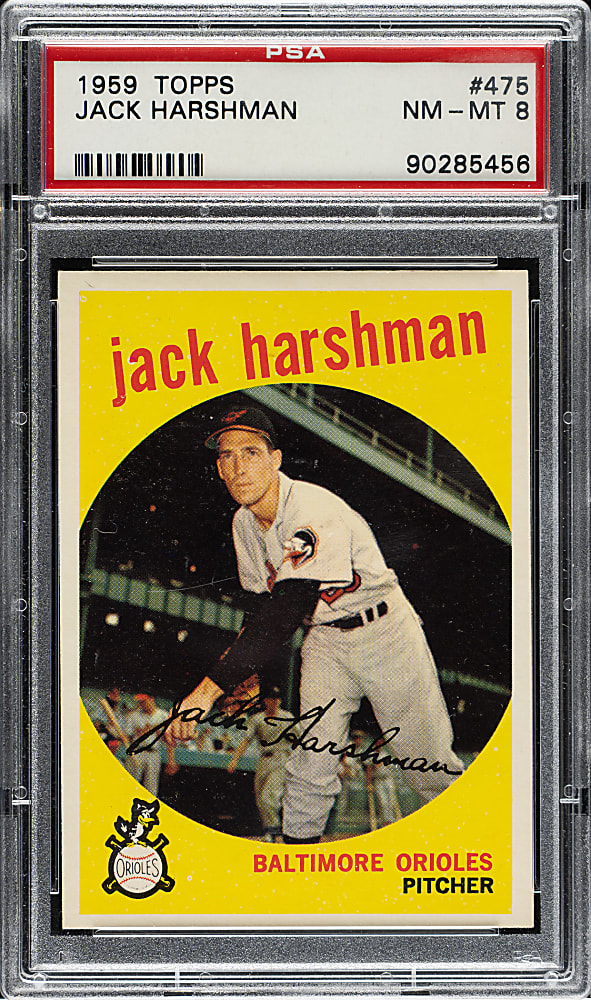 1959 Topps #475 Jack Harshman PSA NM-MT 8