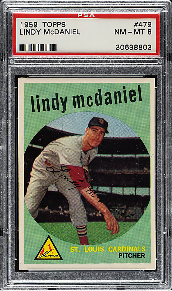 1959 Topps #479 Lindy McDaniel PSA NM-MT 8