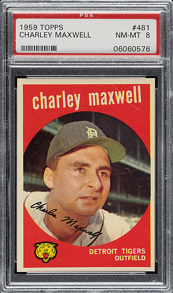1959 Topps #481 Charley Maxwell PSA NM-MT 8