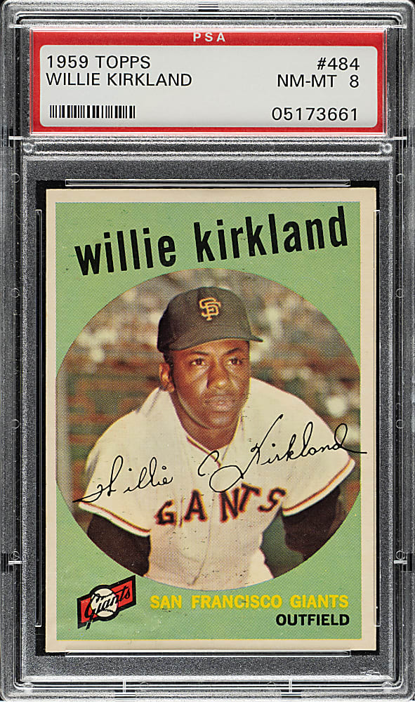 1959 Topps #484 Willie Kirkland PSA NM-MT 8
