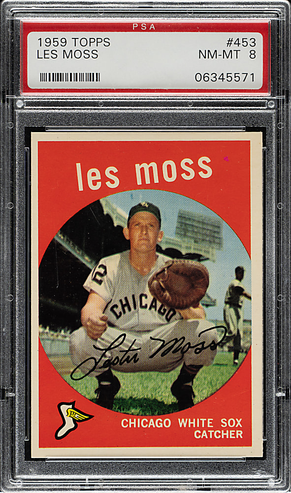 1959 Topps #453 Les Moss PSA NM-MT 8