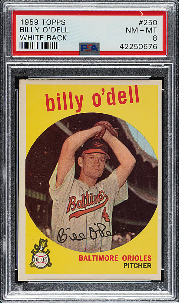 1959 Topps #250 Billy O'Dell PSA NM-MT 8