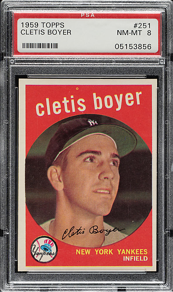 1959 Topps #251 Cletis Boyer PSA NM-MT 8