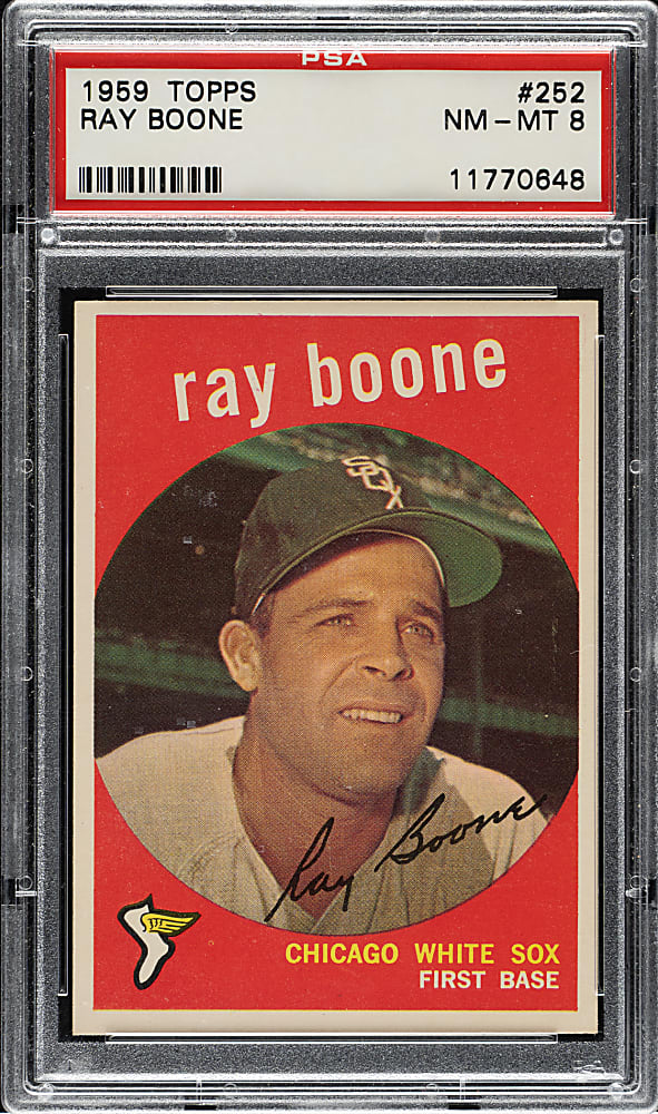 1959 Topps #252 Ray Boone PSA NM-MT 8