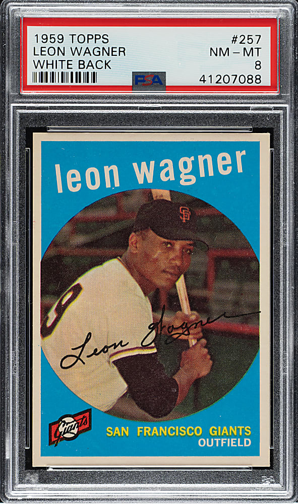 1959 Topps #257 Leon Wagner PSA NM-MT 8
