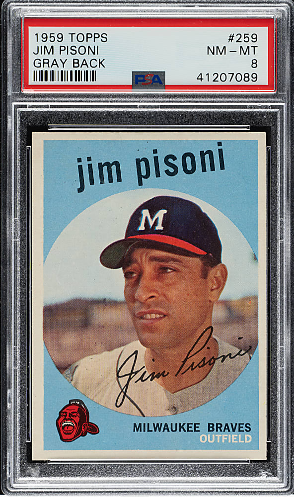 1959 Topps #259 Jim Pisoni PSA NM-MT 8