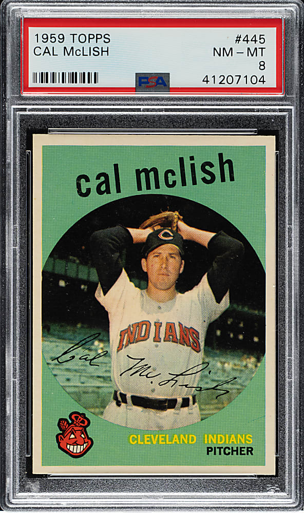 1959 Topps #445 Cal McLish PSA NM-MT 8