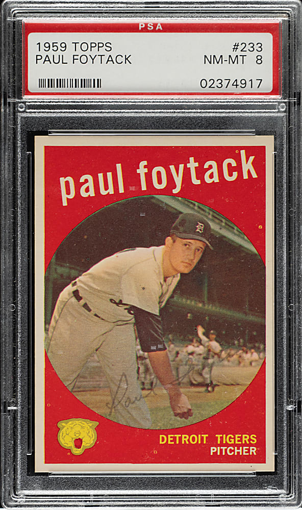 1959 Topps #233 Paul Foytack PSA NM-MT 8