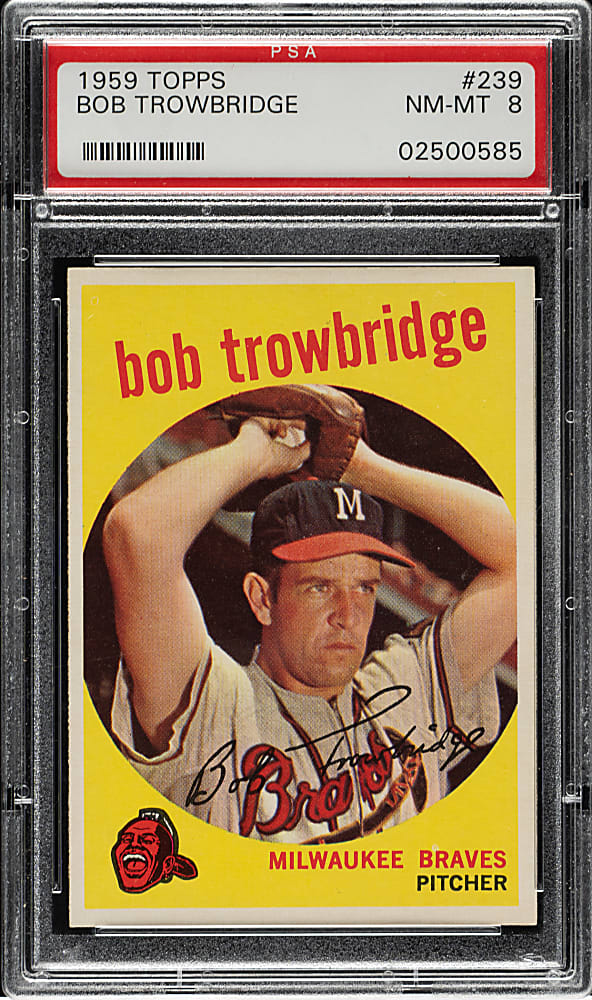 1959 Topps #239 Bob Trowbridge PSA NM-MT 8
