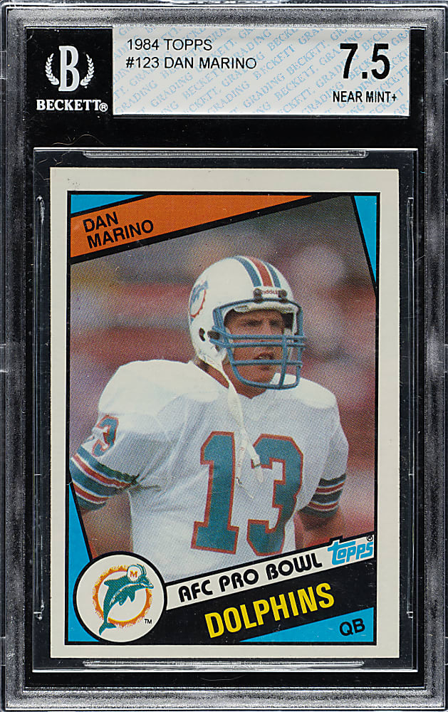 1984 Topps Football #123 Dan Marino Rookie BGS NM+ 7.5
