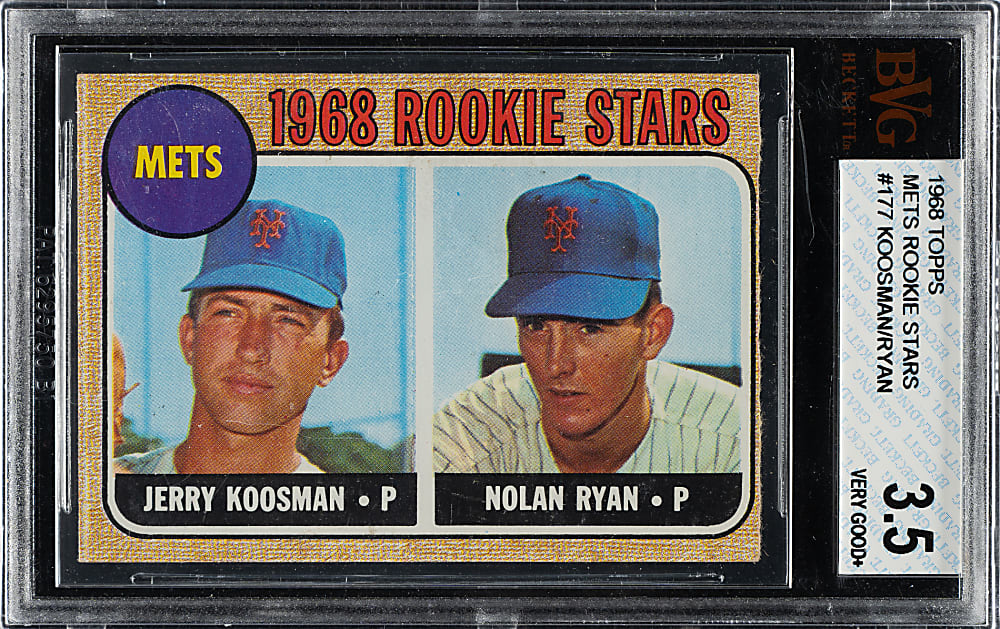 1968 Topps #177 Nolan Ryan Rookie BVG VG+ 3.5