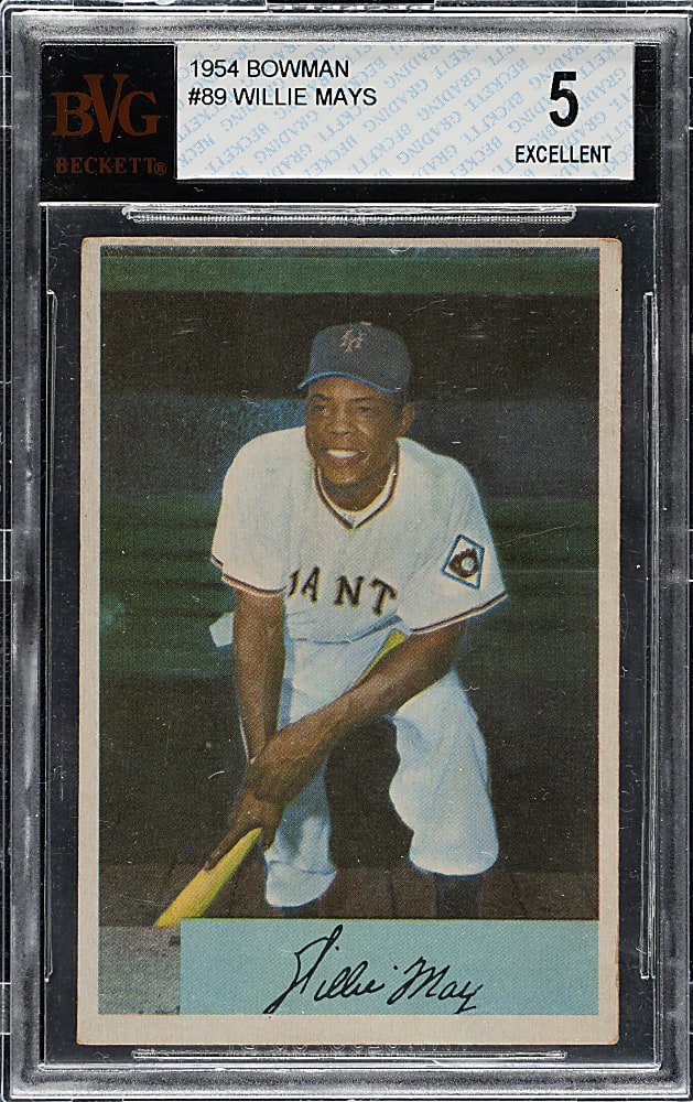 1954 Bowman #89 Willie Mays BVG EX 5