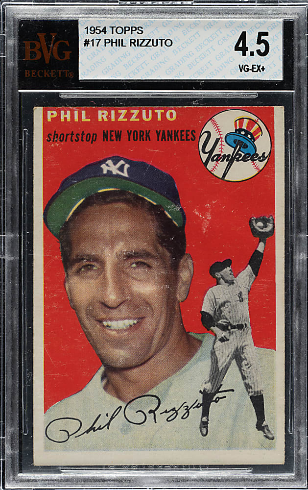 1954 Topps #17 Phil Rizzuto BVG VG-EX+ 4.5