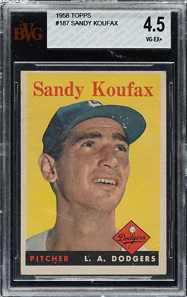 1958 Topps #187 Sandy Koufax BVG VG-EX+ 4.5