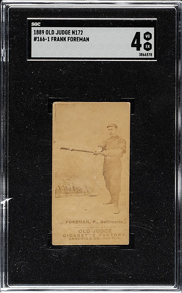 1889 N172 Old Judge Frank Foreman SGC VG/EX 4