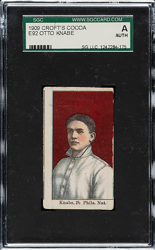 1909 E92 Croft's Cocoa Otto Knabe SGC Authentic