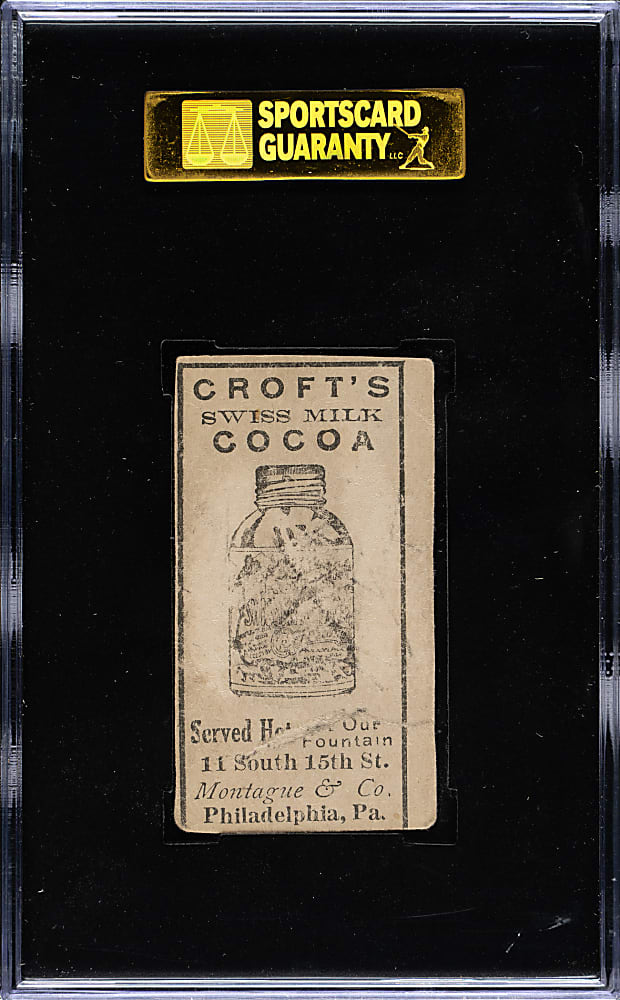1909 E92 Croft's Cocoa Larry Doyle Throwing SGC Authentic