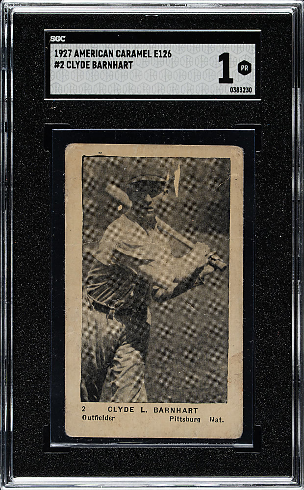 1927 E126 American Caramel "Series of 60" #2 Clyde Barnhart SGC POOR 1