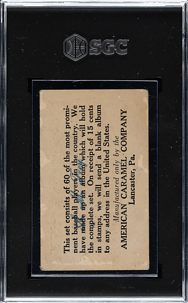 1927 E126 American Caramel "Series of 60" #31 Walter Henline SGC FAIR 1.5