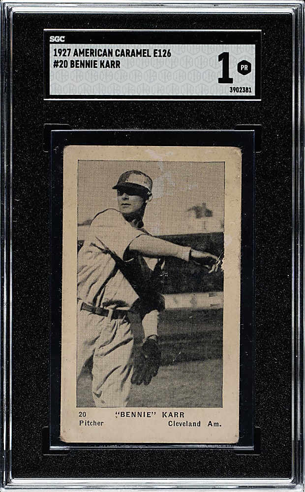 1927 E126 American Caramel "Series of 60" #20 Bennie Karr SGC POOR 1