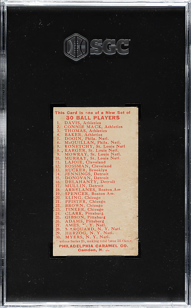 1910 E96 Philadelphia Caramel Mike Mowrey SGC POOR 1