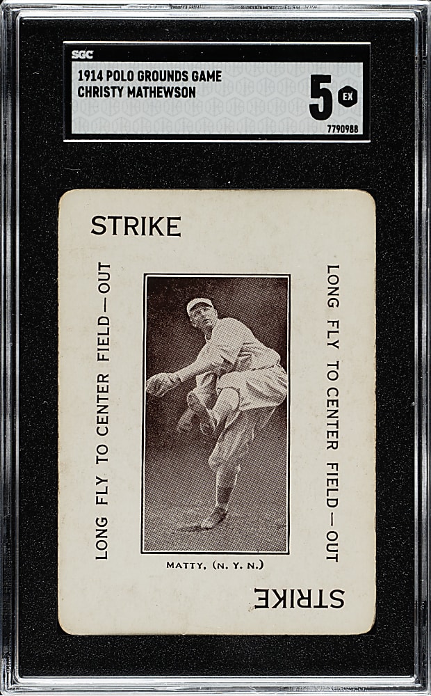 1914 WG4 Polo Grounds Game Christy Mathewson SGC EX 5