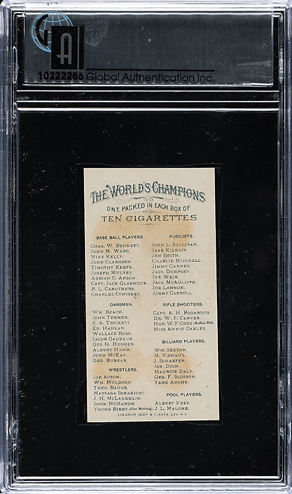 1888 N28 Allen & Ginter Charles Bennett GAI Authentic