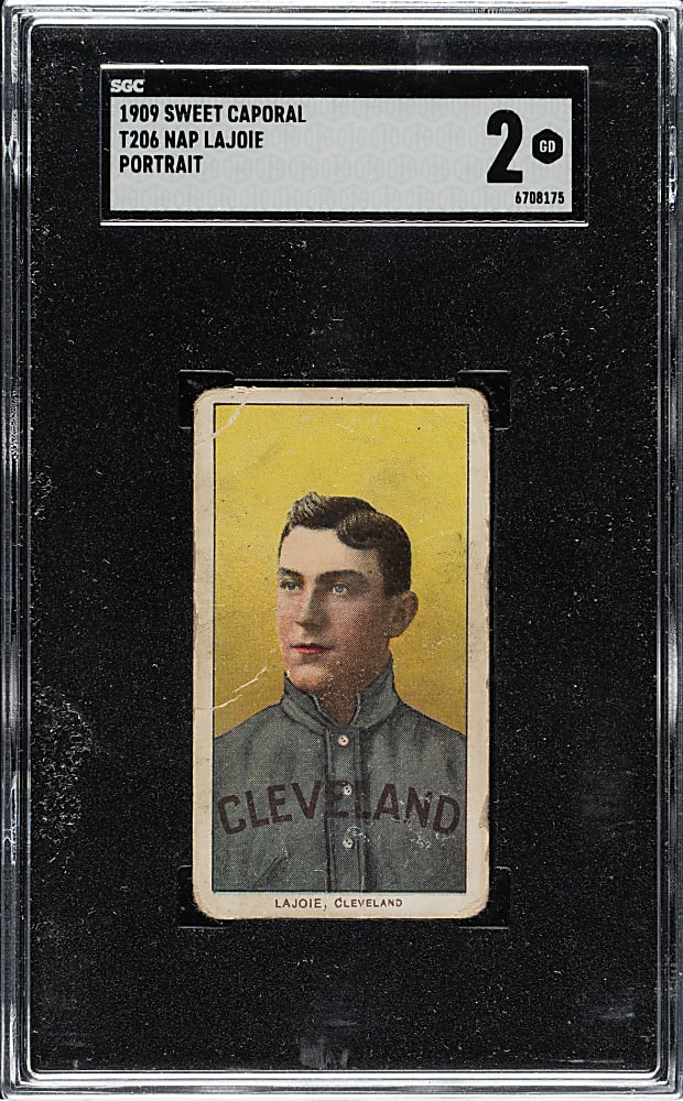 1909-1911 T206 White Border Nap Lajoie Portrait SGC GOOD 2